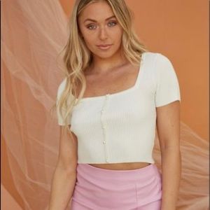 American Threads ‘Morning Blues Ribbed Top’